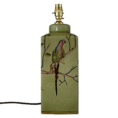 India Jane Parrot Ceramic Lamp Base, Green India Jane Parrot Ceramic Lamp Base, Green